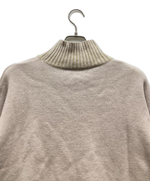 PUBLIC TOKYO（パブリックトウキョウ）PUBLIC TOKYO (パブリックトウキョウ) ショートヘムリブニット ベージュ サイズ:FREEの古着・服飾アイテム