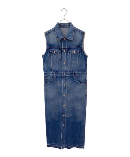 Whim Gazette（ウィムガゼット）Whim Gazette (ウィムガゼット) DENIMワンピース ブルー サイズ:Fの古着・服飾アイテム