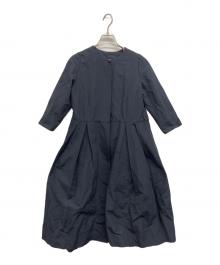 KEISUZUKI（ケイスズキ）の古着「ミカド ベルテットロングワンピースコート」｜ネイビー