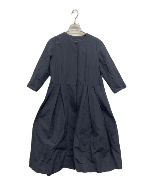 KEISUZUKI（ケイスズキ）KEISUZUKI (ケイスズキ) ミカド ベルテットロングワンピースコート ネイビー サイズ:Freeの古着・服飾アイテム