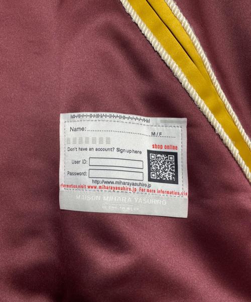 Maison MIHARA YASUHIRO（メゾン ミハラ ヤスヒロ）Maison MIHARA YASUHIRO (メゾン ミハラ ヤスヒロ) HUGE STADIUM JACKET ボルドー サイズ:48の古着・服飾アイテム