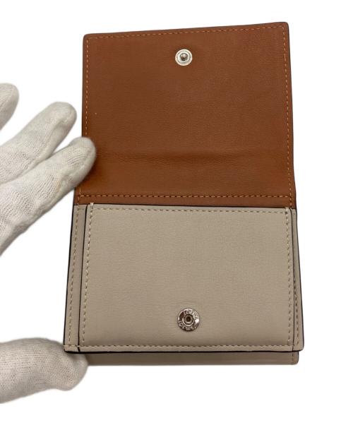 LOEWE（ロエベ）LOEWE (ロエベ) 3つ折り財布 ライトオーツ×タンの古着・服飾アイテム