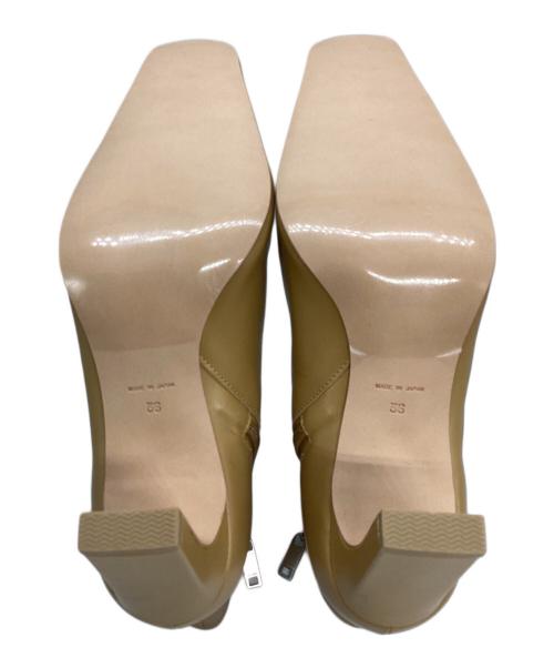 CLANE（クラネ）CLANE (クラネ) SQUARE SHORT BOOTS/スクエアショートブーツ ベージュ サイズ:36の古着・服飾アイテム