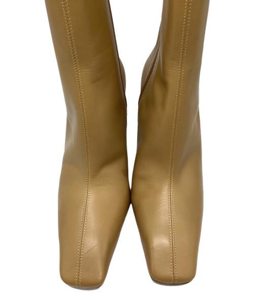 CLANE（クラネ）CLANE (クラネ) SQUARE SHORT BOOTS/スクエアショートブーツ ベージュ サイズ:36の古着・服飾アイテム