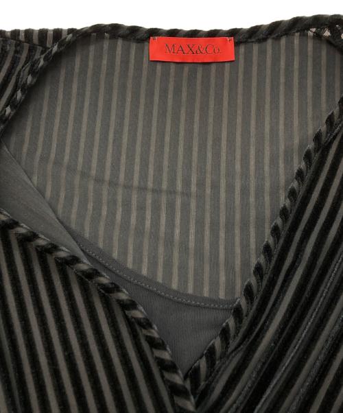 MAX&Co.（マックスアンドコー）MAX&Co. (マックスアンドコー) カシュクールワンピース ブラック サイズ:Ｍの古着・服飾アイテム