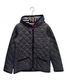 SAINT JAMES×LAVENHAM（セントジェームス×ラベンハム）の古着「フーデッドキルティングジャケット」｜ネイビー