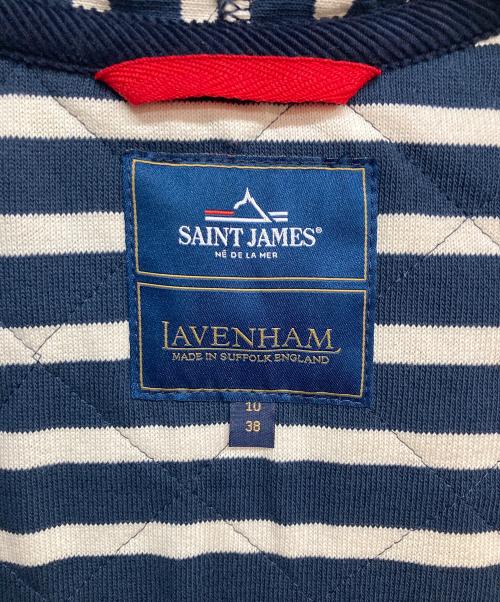 SAINT JAMES（セントジェームス）SAINT JAMES (セントジェームス) LAVENHAM (ラベンハム) フーデッドキルティングジャケット ネイビー サイズ:38の古着・服飾アイテム