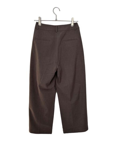 anuke（アンヌーク）anuke (アンヌーク) タックワイドパンツ ブラウン サイズ:36の古着・服飾アイテム