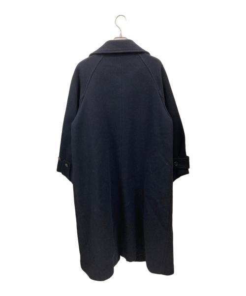 FRAY ID（フレイ アイディー）FRAY ID (フレイ アイディー) ウールリバーバルマカンコート ネイビーの古着・服飾アイテム