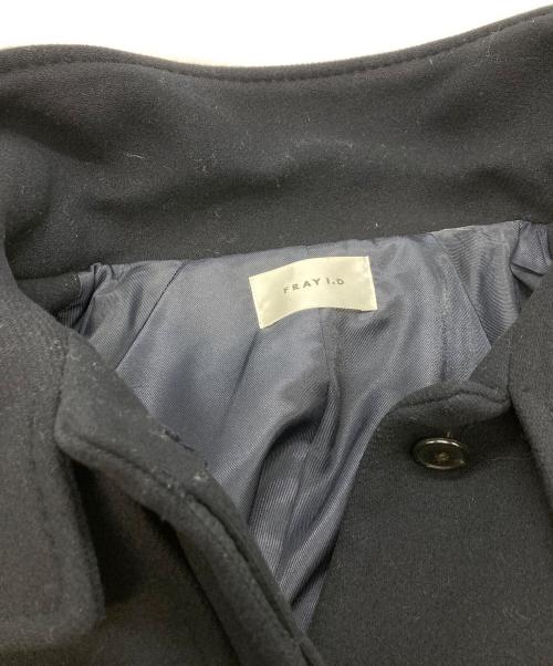 FRAY ID（フレイ アイディー）FRAY ID (フレイ アイディー) ウールリバーバルマカンコート ネイビーの古着・服飾アイテム