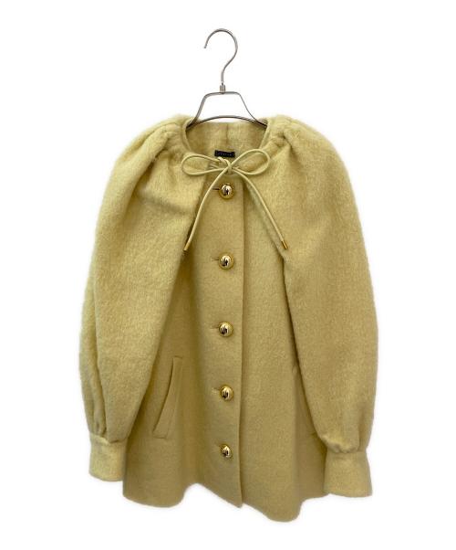 LUDLOW（ラドロー）LUDLOW (ラドロー) ミモザ ウール ケープ コート イエロー サイズ:1の古着・服飾アイテム