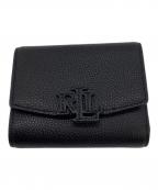 LAUREN RALPH LAURENローレン ラルフ ローレン）の古着「ペブルド スモール Cameryn フラップ ウォレット」｜ブラック