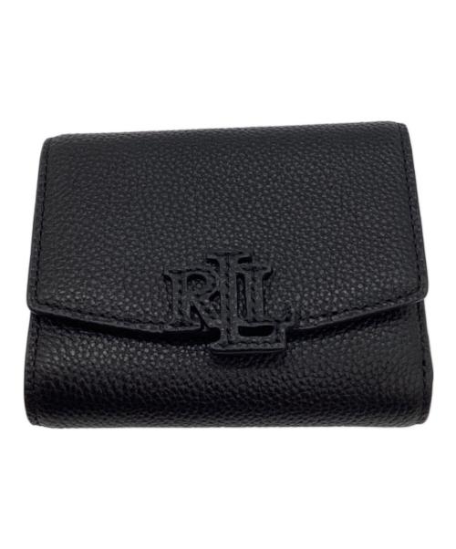 LAUREN RALPH LAUREN（ローレン ラルフ ローレン）LAUREN RALPH LAUREN (ローレン ラルフ ローレン) ペブルド スモール Cameryn フラップ ウォレット ブラックの古着・服飾アイテム