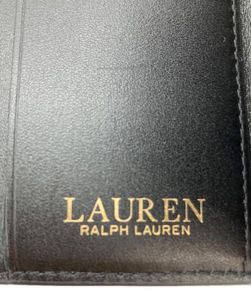 LAUREN RALPH LAUREN（ローレン ラルフ ローレン）LAUREN RALPH LAUREN (ローレン ラルフ ローレン) ペブルド スモール Cameryn フラップ ウォレット ブラックの古着・服飾アイテム