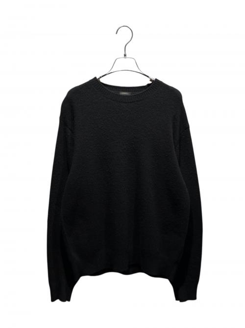 COMOLI（コモリ）COMOLI (コモリ) ラムズウールクルーネックニット ブラック サイズ:3の古着・服飾アイテム