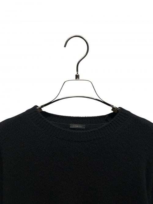 COMOLI（コモリ）COMOLI (コモリ) ラムズウールクルーネックニット ブラック サイズ:3の古着・服飾アイテム