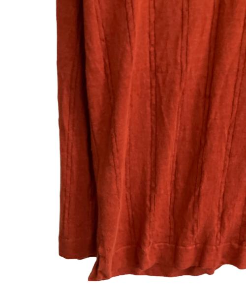 Yonetomi（ヨネトミ）Yonetomi (ヨネトミ) リネンニットシャツ レッド サイズ:3の古着・服飾アイテム