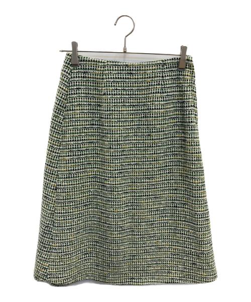 Sybilla（シビラ）Sybilla (シビラ) ニーブツイードスカート グリーン サイズ:Mの古着・服飾アイテム