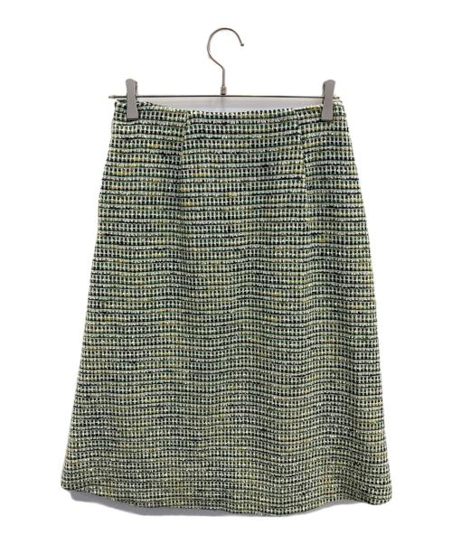 Sybilla（シビラ）Sybilla (シビラ) ニーブツイードスカート グリーン サイズ:Mの古着・服飾アイテム