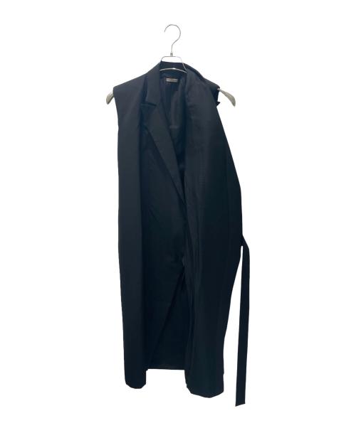 BOTTEGA VENETA（ボッテガベネタ）BOTTEGA VENETA (ボッテガベネタ) ラップロングジレ ブラック サイズ:38の古着・服飾アイテム