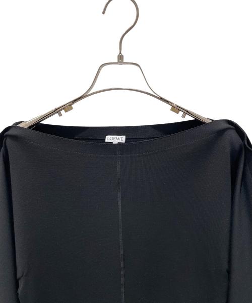 LOEWE（ロエベ）LOEWE (ロエベ) アナグラム ボートネックカットソー ブラック サイズ:34の古着・服飾アイテム