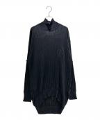 BALENCIAGAバレンシアガ）の古着「Silk Blend Oversize Sweater 694253」｜ブラック