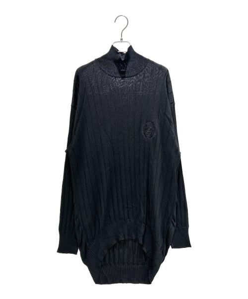 BALENCIAGA（バレンシアガ）BALENCIAGA (バレンシアガ) Silk Blend Oversize Sweater 694253 ブラック サイズ:2の古着・服飾アイテム