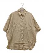 Spick and Spanスピック＆スパン）の古着「コットンリネンハーフスリーブシャツ」｜ベージュ