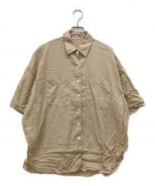 Spick and Span（スピック＆スパン）の古着「コットンリネンハーフスリーブシャツ」｜ベージュ