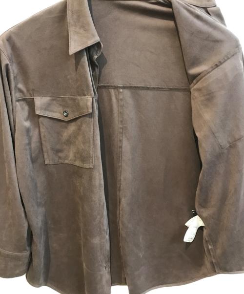 JOURNAL STANDARD（ジャーナルスタンダード）JOURNAL STANDARD (ジャーナルスタンダード) フェイクスエードシャツ ブラウン サイズ:Freeの古着・服飾アイテム
