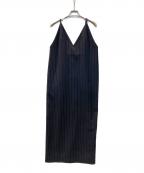 BEAUTY&YOUTHビューティーアンドユース）の古着「Iラインストライプキャミワンピース」｜ネイビー