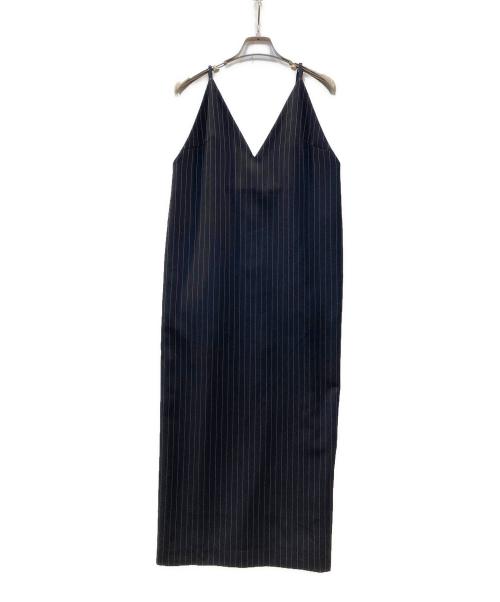 BEAUTY&YOUTH（ビューティーアンドユース）BEAUTY&YOUTH (ビューティーアンドユース) Iラインストライプキャミワンピース ネイビー サイズ:Mの古着・服飾アイテム