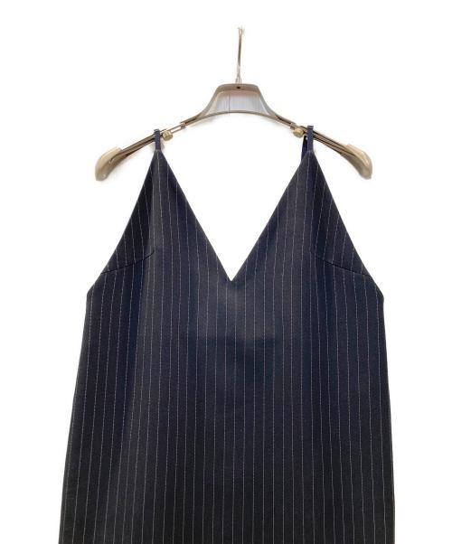 BEAUTY&YOUTH（ビューティーアンドユース）BEAUTY&YOUTH (ビューティーアンドユース) Iラインストライプキャミワンピース ネイビー サイズ:Mの古着・服飾アイテム