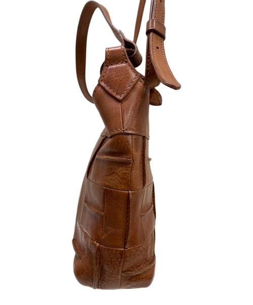 genten（ゲンテン）genten (ゲンテン) 2WAYレザーメッシュショルダーバッグ ブラウンの古着・服飾アイテム