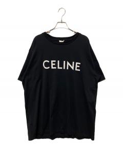 中古・古着通販】CELINE (セリーヌ) ロゴプリントTシャツ ブラック