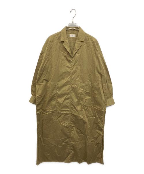 IENA（イエナ）IENA (イエナ) ハイカウントツイルシャツワンピース グリーン サイズ:Freeの古着・服飾アイテム