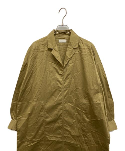 IENA（イエナ）IENA (イエナ) ハイカウントツイルシャツワンピース グリーン サイズ:Freeの古着・服飾アイテム