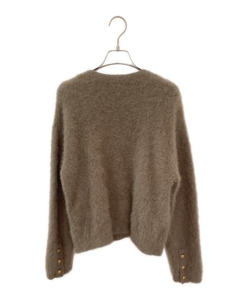 Whim Gazette（ウィムガゼット）Whim Gazette (ウィムガゼット) カシミヤ混ファーニットジャケット ブラウン サイズ:Fの古着・服飾アイテム