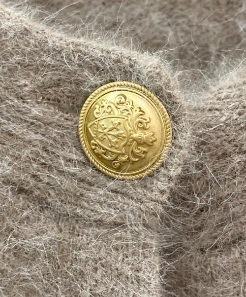 Whim Gazette（ウィムガゼット）Whim Gazette (ウィムガゼット) カシミヤ混ファーニットジャケット ブラウン サイズ:Fの古着・服飾アイテム