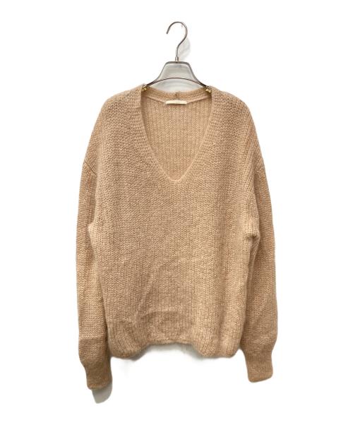 Plage（プラージュ）Plage (プラージュ) kid mohair v pullover/キッドモヘアブイネックプルオーバーニット ベージュ サイズ:FREEの古着・服飾アイテム
