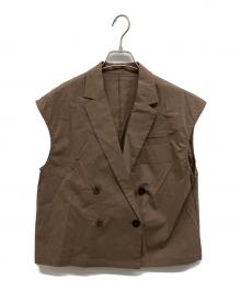 ELENDEEK（エレンディーク）の古着「テーラーカラーブラウス」｜ブラウン