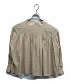 Whim Gazetteウィムガゼット）の古着「ローバンドカラープルオーバー」｜ベージュ