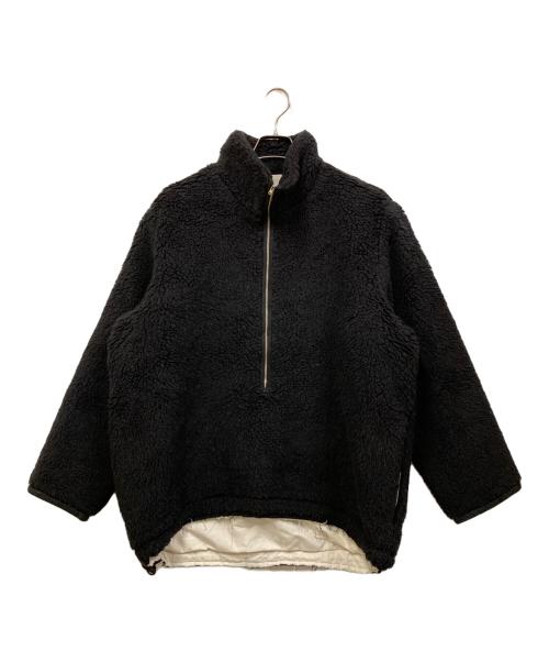 CAMIEL FORTGENS（カミエルフォートヘンス）CAMIEL FORTGENS (カミエルフォートヘンス) FLEECE ANORAK ブラック サイズ:SIZE Mの古着・服飾アイテム