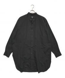 Yohji Yamamoto pour homme（ヨウジヤマモト プールオム）の古着「コットンロングシャツ」｜ブラック