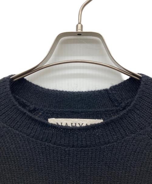 Nahyat（ナヤット）Nahyat (ナヤット) アルパカウール エルボーパッチニット ブラック サイズ:3の古着・服飾アイテム