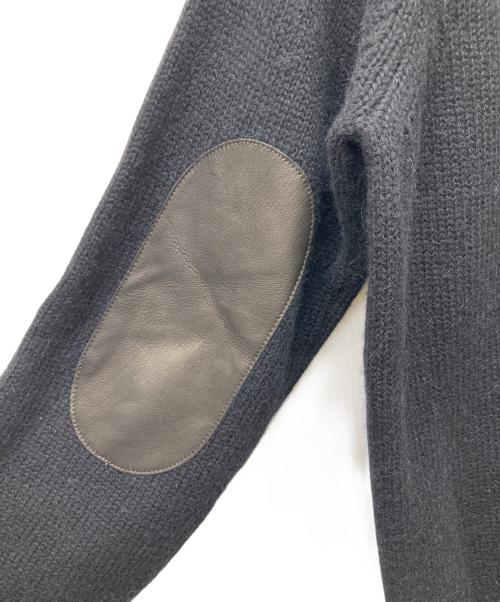 Nahyat（ナヤット）Nahyat (ナヤット) アルパカウール エルボーパッチニット ブラック サイズ:3の古着・服飾アイテム