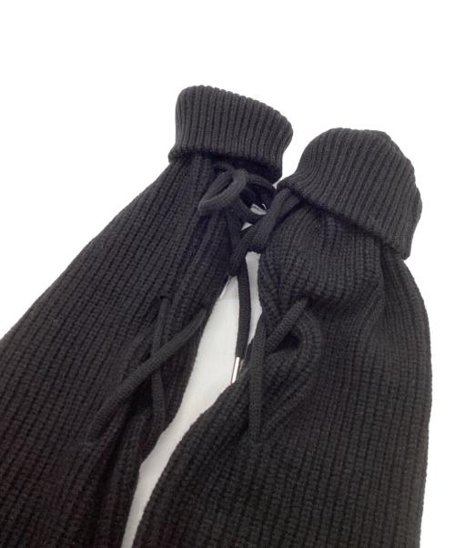 PAMEO POSE（パメオポーズ）PAMEO POSE (パメオポーズ) Sleeve Ribbon Knit ブラック サイズ:Freeの古着・服飾アイテム