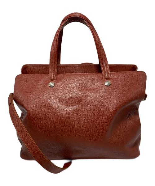 LONGCHAMP（ロンシャン）LONGCHAMP (ロンシャン) 2WAYレザートートバッグ ブラウンの古着・服飾アイテム