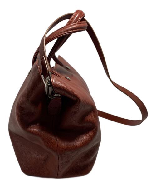 LONGCHAMP（ロンシャン）LONGCHAMP (ロンシャン) 2WAYレザートートバッグ ブラウンの古着・服飾アイテム