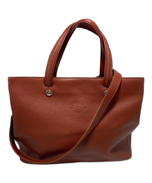 LONGCHAMP（ロンシャン）LONGCHAMP (ロンシャン) 2WAYレザートートバッグ ブラウンの古着・服飾アイテム
